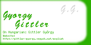 gyorgy gittler business card